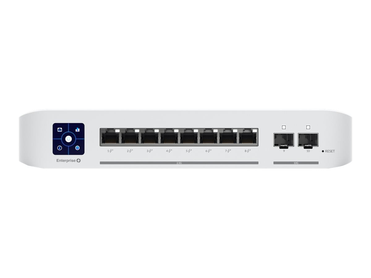 Ubiquiti UniFi Enterprise - Conmutador - L3 - Gestionado - 8 x 10/100/1000/2.5G (PoE+) + 2 x 1 Gigabit / 10 Gigabit SFP+ (enlace ascendente) - sobremesa - PoE+ (120 W)-17