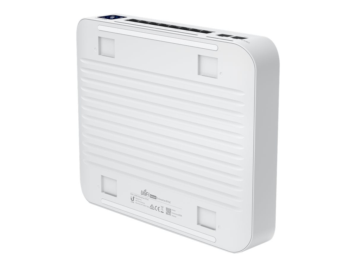 Ubiquiti UniFi Enterprise - Conmutador - L3 - Gestionado - 8 x 10/100/1000/2.5G (PoE+) + 2 x 1 Gigabit / 10 Gigabit SFP+ (enlace ascendente) - sobremesa - PoE+ (120 W)-12