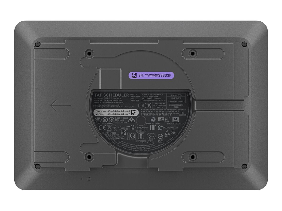 Logitech Tap Scheduler Purpose-Built Scheduling Panel for Meeting Rooms - Dispositivo de vídeoconferencia - Certificado para Equipos de Microsoft, Certificado por Zoom - grafito-2