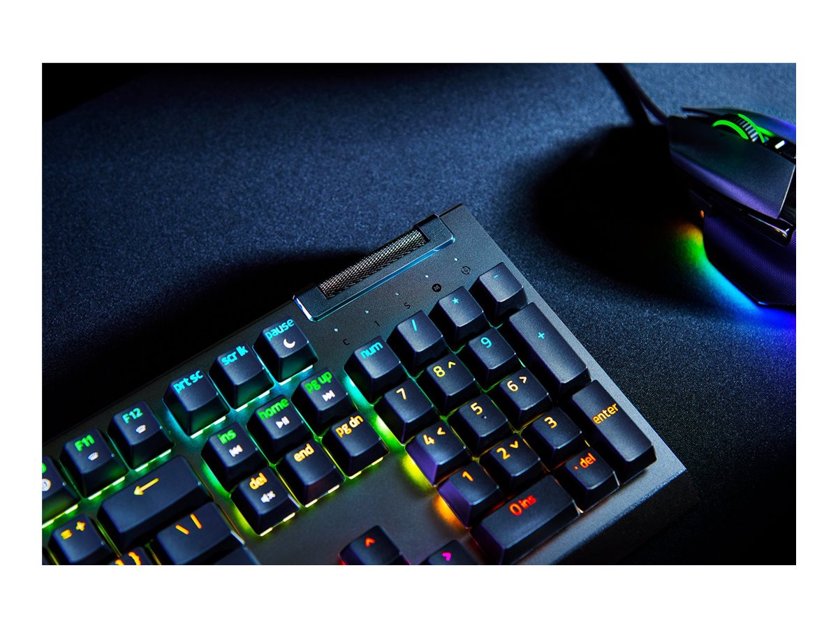 Razer BlackWidow V4 X - Teclado - retroiluminación - USB - QWERTY - EE. UU. - interruptor: Razer Green Gen-3-1