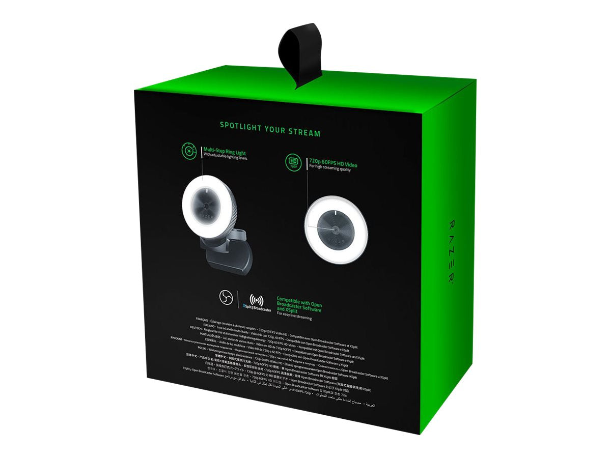 Razer Kiyo - Webcam - color - 4 MP - 1920 x 1080 - audio - USB 2.0 - MJPEG, H.264, YUV2-5