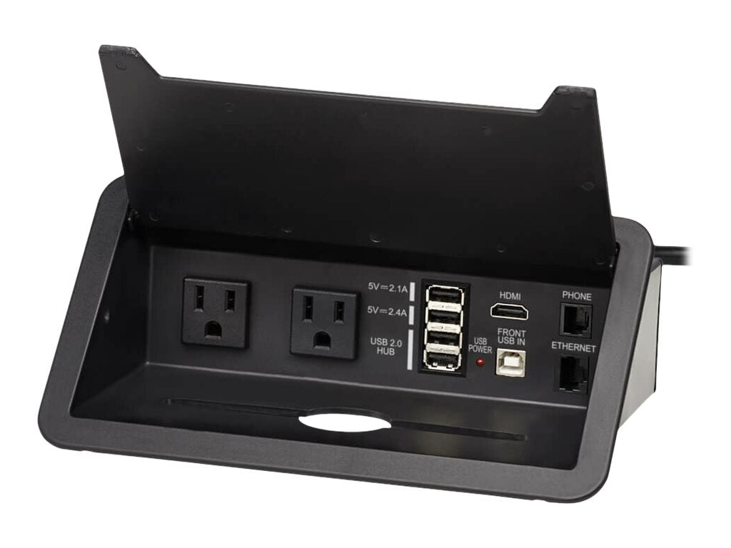 Eaton Tripp Lite Series Power It! - Banda de potencia (montable en superficie) - 15 A - CA 120 V - input: NEMA 5-15P - conectores de salida: 2 (2 de NEMA 5-15R, 4 x USB) - 3.05 m cable - negro-8