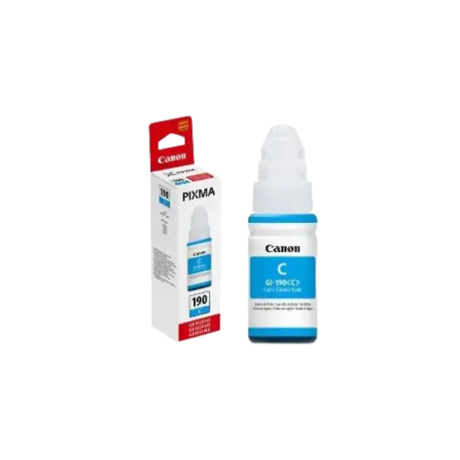 TINTA PARA IMPRESORA GI-190 C 70ML COLOR CIAN CANON