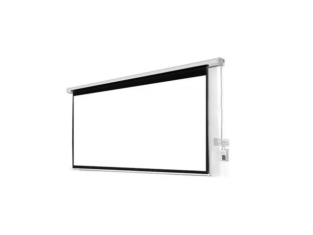 Klip Xtreme KPS-503 - Pantalla de proyección - Motor de 110v - 120 pulgada ( 305 cm ) - Dimensiones: 94.4" x 70.9" / 2.40 x 1.80 m - 4:3 - Grosor de la pantalla: 0.42mm +/-0.03 - Blanco Mate - Control remoto - VOLTAJE 110v-2
