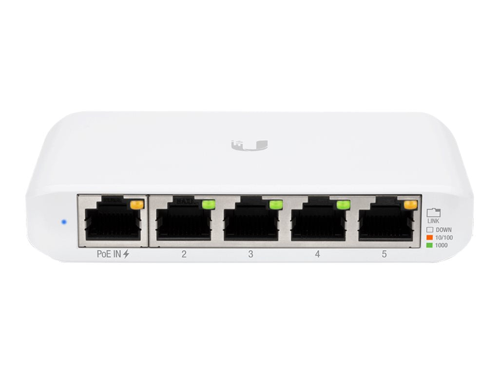 Ubiquiti UniFi Switch USW Flex Mini - Conmutador - inteligente - 4 x 10/100/1000 + 1 x 10/100/1000 (PoE+) - sobremesa - PoE+-5
