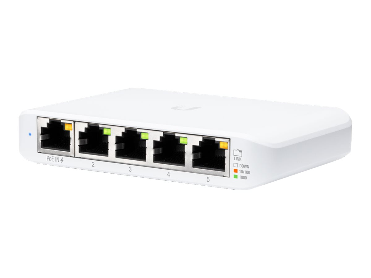 Ubiquiti UniFi Switch USW Flex Mini - Conmutador - inteligente - 4 x 10/100/1000 + 1 x 10/100/1000 (PoE+) - sobremesa - PoE+-11
