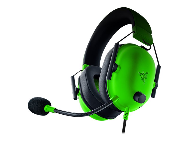 Razer BlackShark V2 X - Auricular - tamaño completo - cableado - conector de 3,5 mm - aislamiento de ruido - verde razer-24