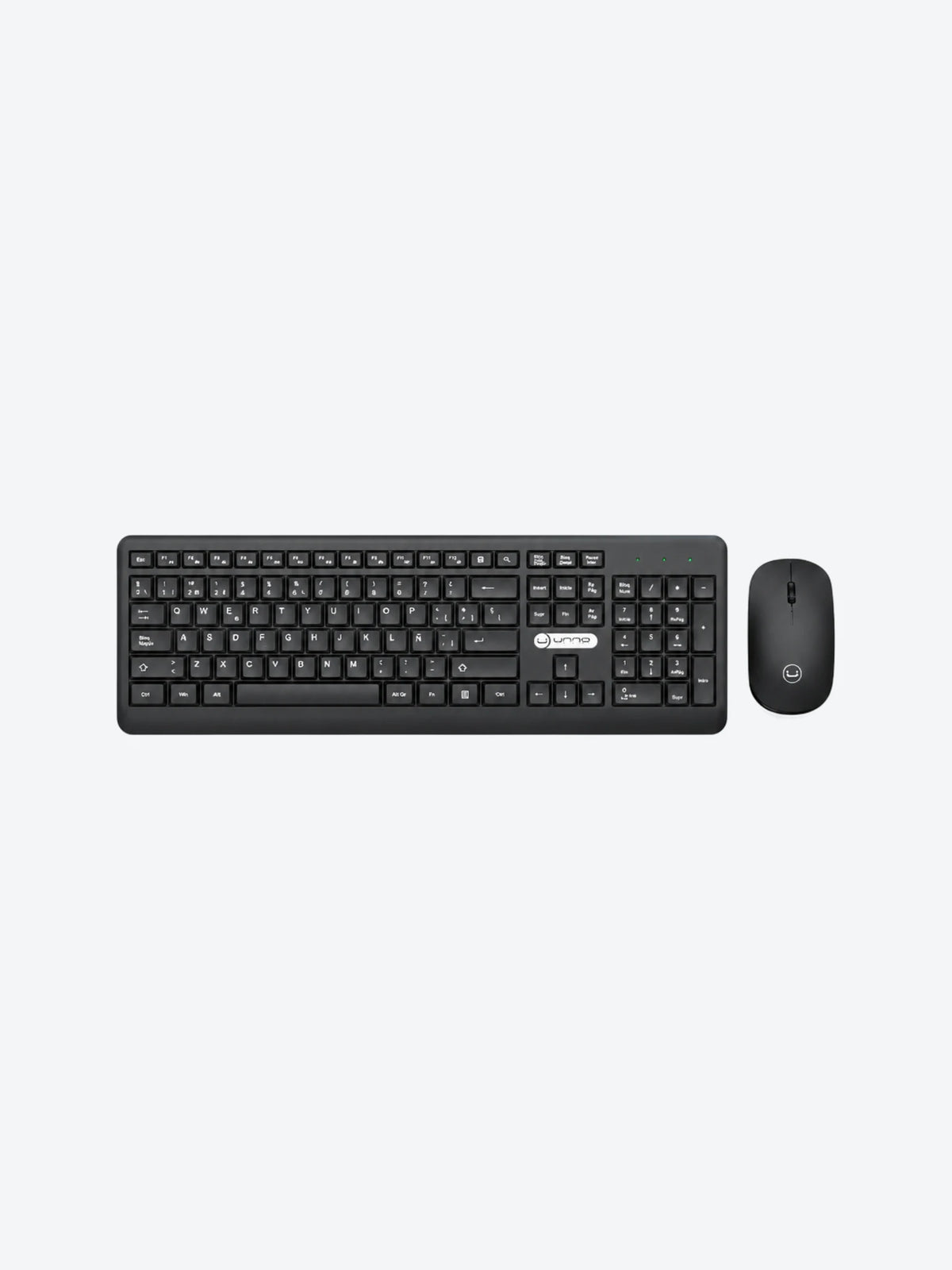 Teclado y Mouse Inalambrico Unno Tekno Klass USB Negro Espaol