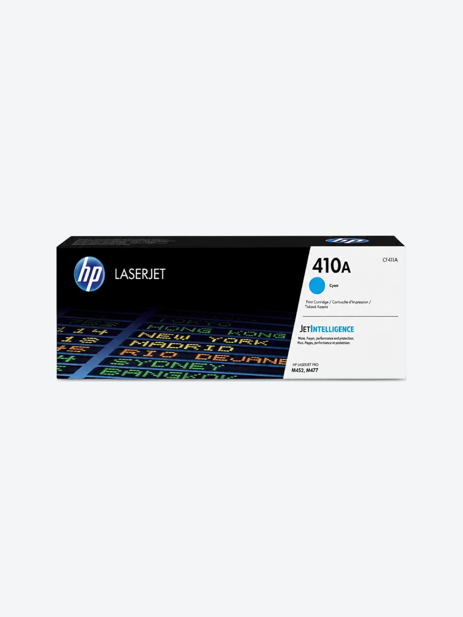 HP 410A - Cián  - original - LaserJet - cartucho de tóner ( CF411A ) - para Color LaserJet Pro M452dn, M452dw, M452nw, MFP M477fdn, MFP M477fdw, MFP M477fnw