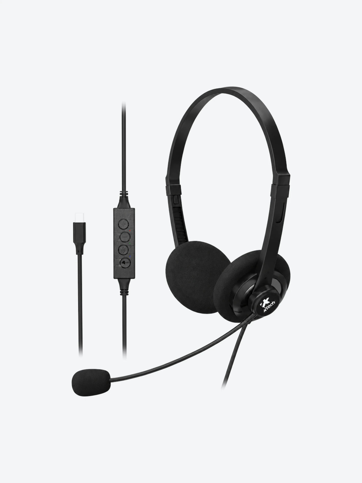 Xtech - XTH-245 - Headphones with microphone - Para Conference / Para Computer - Wired - ENC -In line control - USB-C