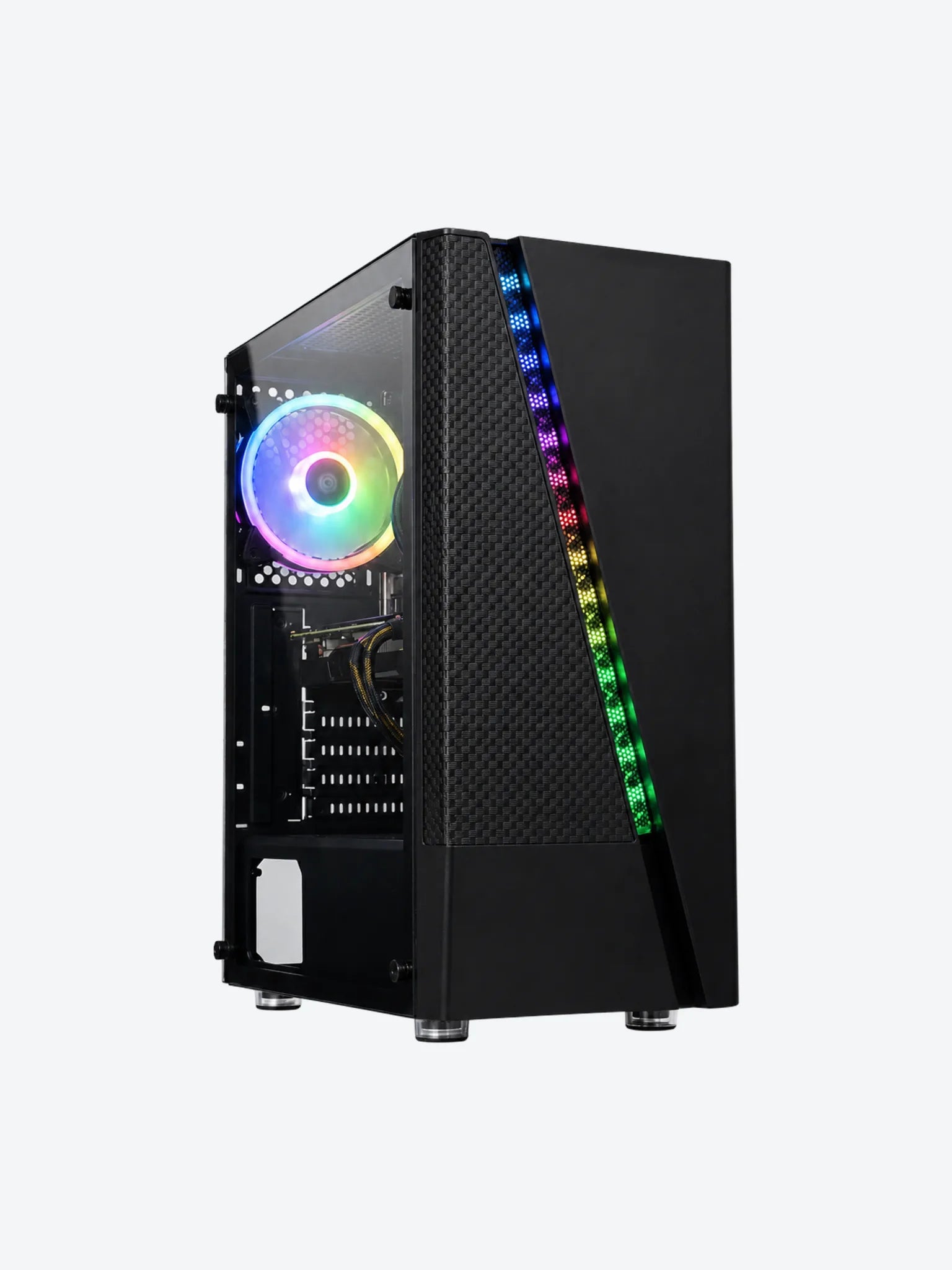 CASE GAMING RGB EAGLE WARRIOR CG17AARA001C MID TOWER SIN VENTILACIÓN INCLUIDA CON VIDRIO FRONTAL Y TIRA RGB-1