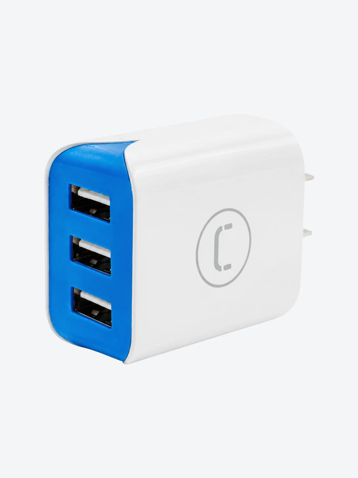 Cargador de Pared Unno Tekno PW5054WT Triple USB-A 3.1 20W Blanco/Azul-1