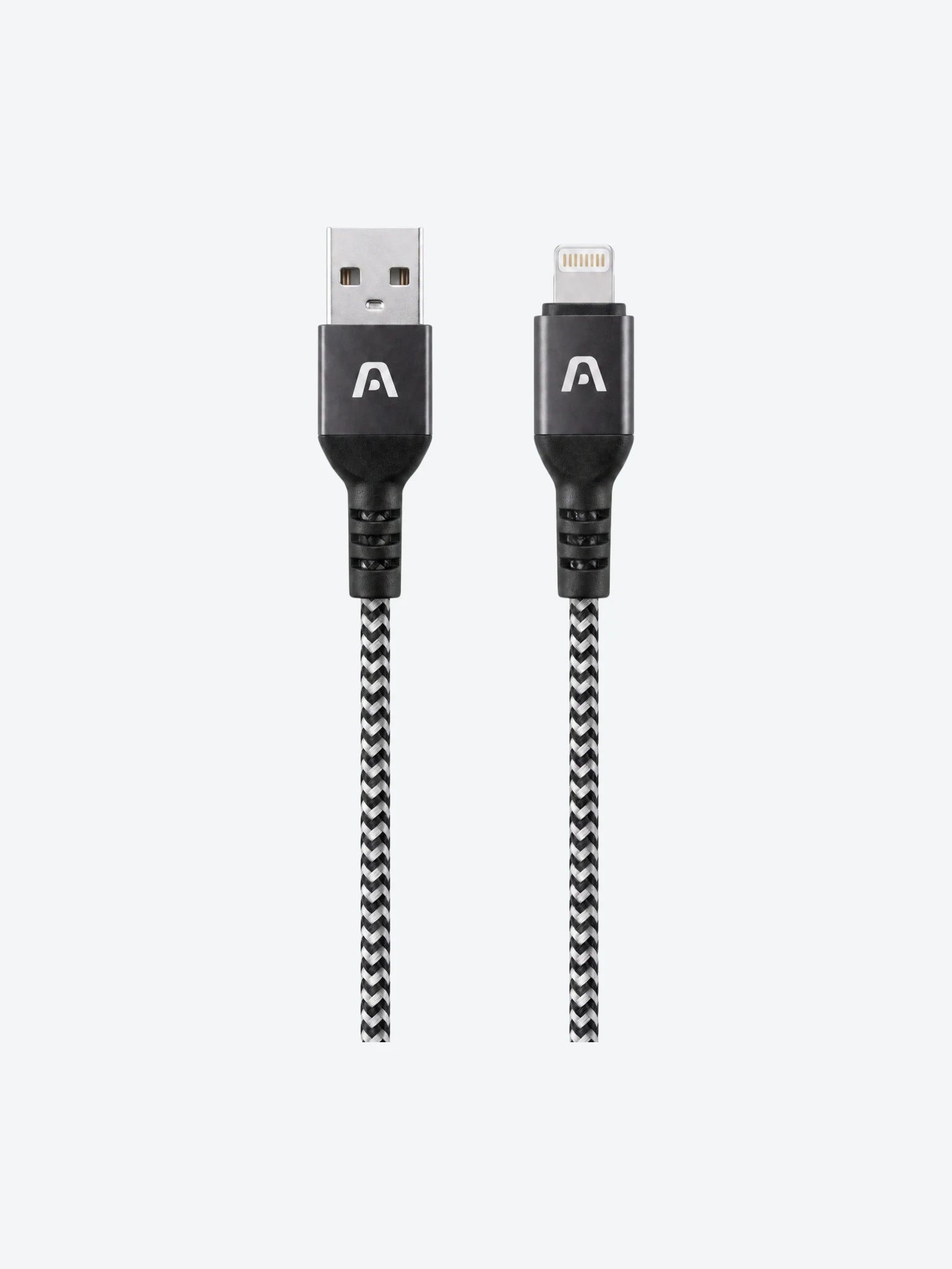 Cable Argom ARG-CB-0023BK Lightning a USB 2.0 Nylon Trenzado Color Negro Metalico-1