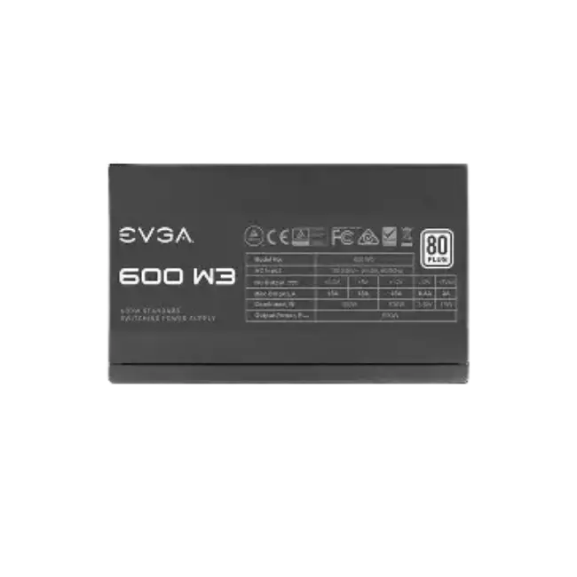 Fuente De Poder EVGA 600W W3 Blanco 100-W3-0600-K1-2