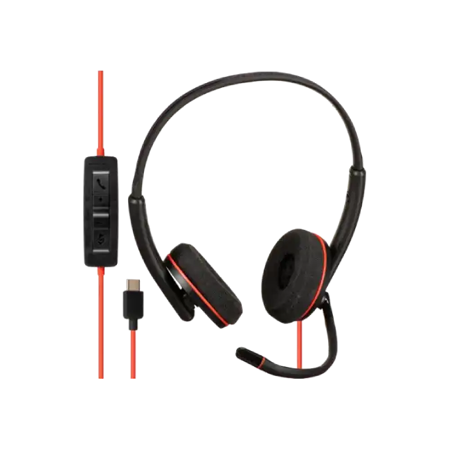 POLY - Headset - Wired - Blackwire 3220 Stereo USB-C He-3