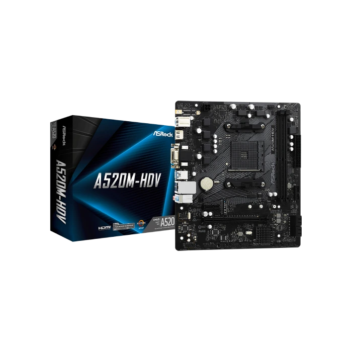 TARJETA MADRE ASROCK A520M-HDV AM4 MICRO ATX DDR4-2