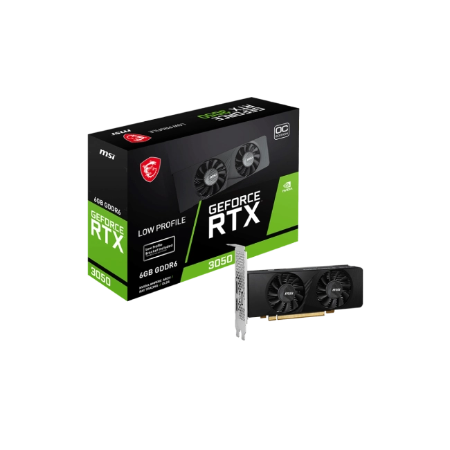 TARJETA DE VIDEO MSI GEFORCE RTX 3050 LP 6G OC GDDR6 1492 MHZ 912-V812-023-10