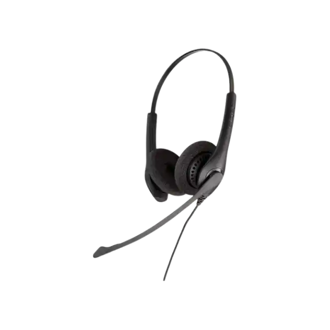 Headset Jabra 1519-0157 BIZ 1500 Duo Auricular Profesional con Microfono Cableado Quick Disconnect Color Negro-1