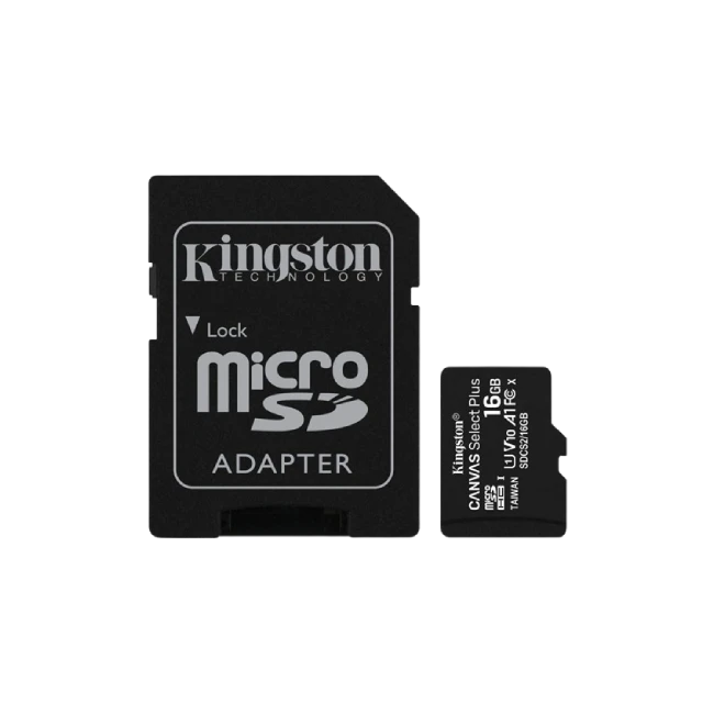TARJETA MICROSD 16GB MICROSDHC CANVAS SELECT 80R CL10 UHS-I CARD CON ADAPTADOR KINGSTON-2