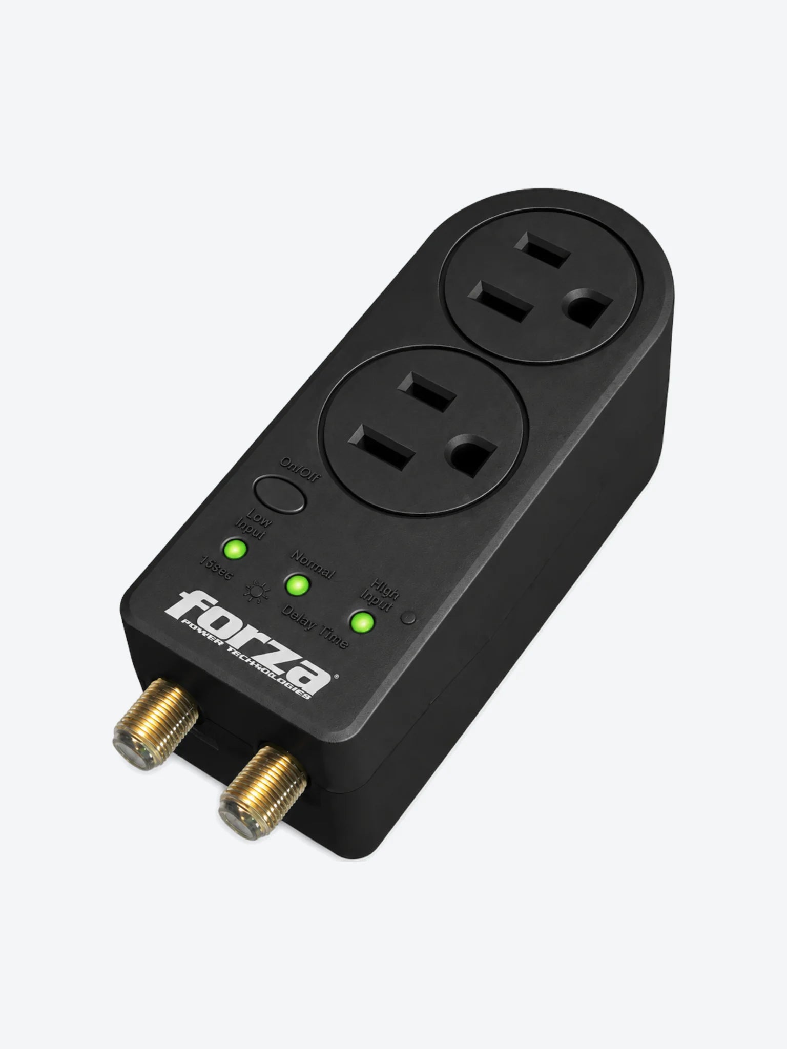 Forza Power Technologies - Automatic voltage regulator - Forza Voltage Protector FVP-0200C Coaxial 2 Out 110V US Plug
