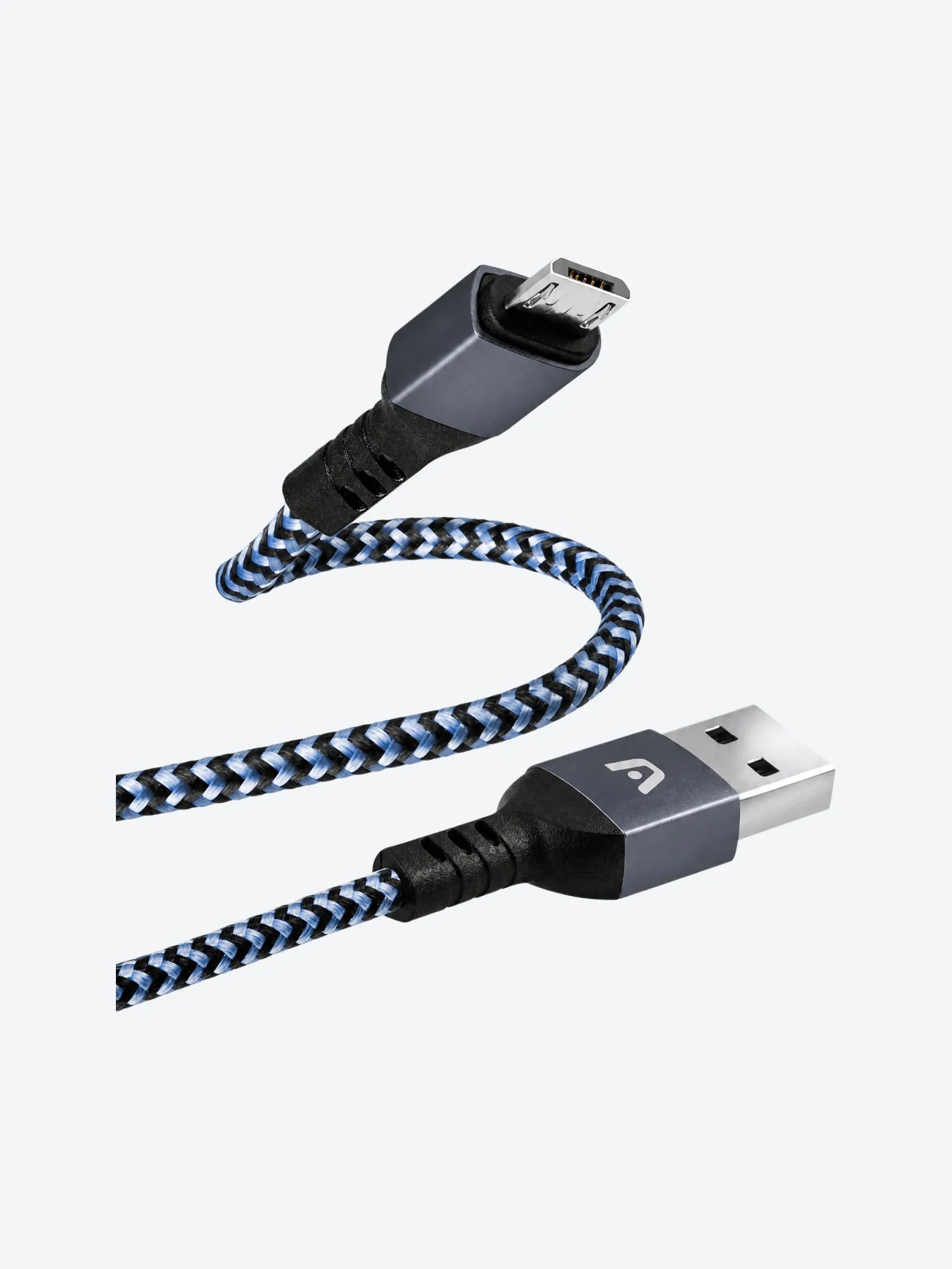 Cable Argom ARG-CB-0021BK Dura Form Micro USB a USB 2.0 Nylon Trenzado 1.8mts Color Azul-1