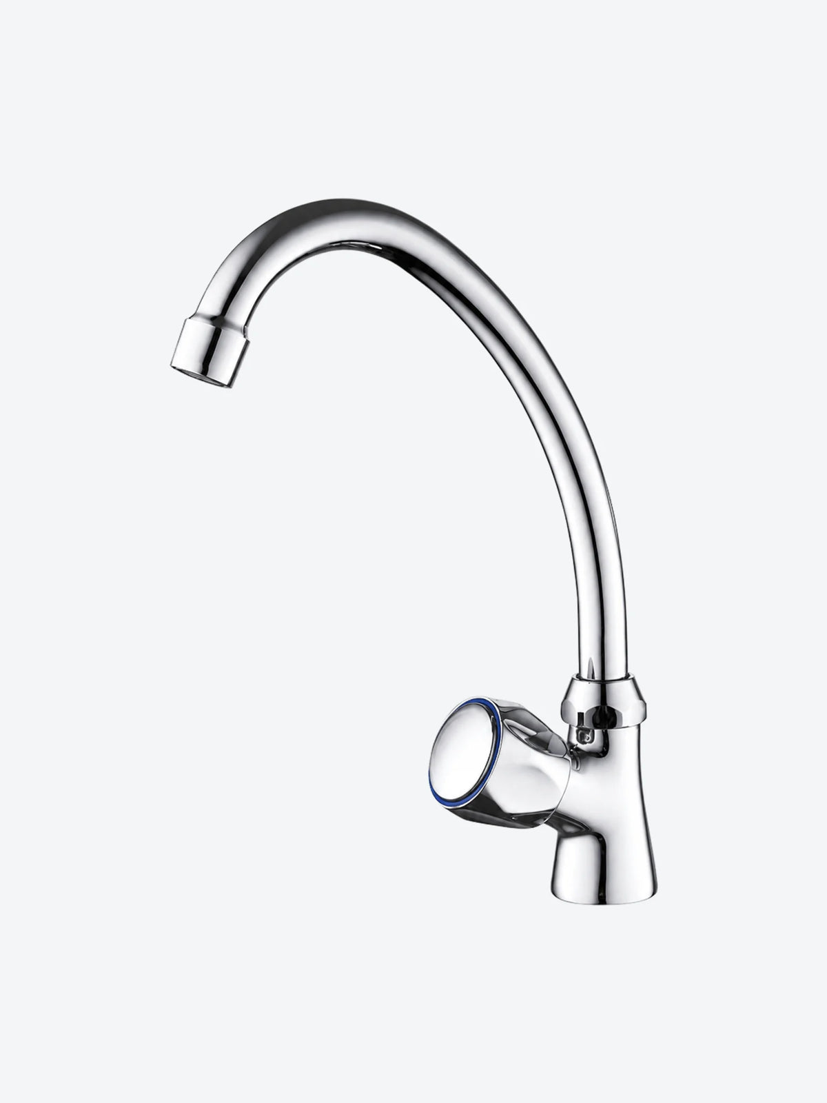 GRIFO PARA COCINA, MONO MANDO, ARCO ALTO, POMO, CROMADO