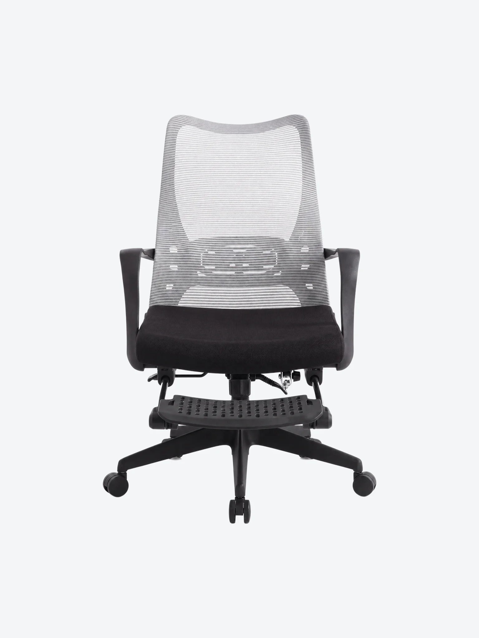 Silla Ejecutiva MG-WB-007-A1-BK De Tela Con Respaldo Color Gris con Asiento Negro-1
