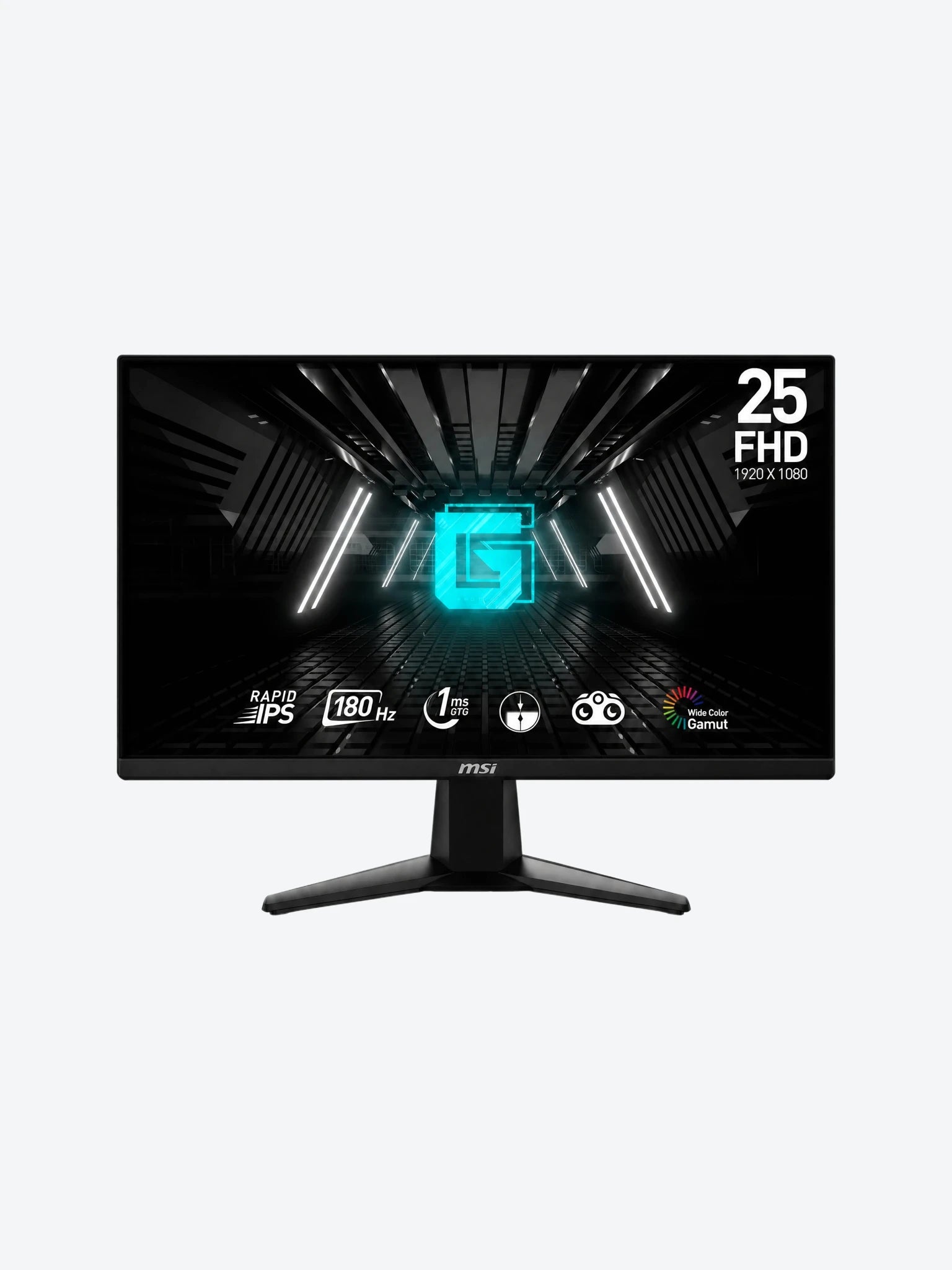 Monitor Gaming MSI 24.5" G255F 9S6-3BC01M-001 1920x1080 180Hz 1MS FreeSync FHD IPS Color Negro