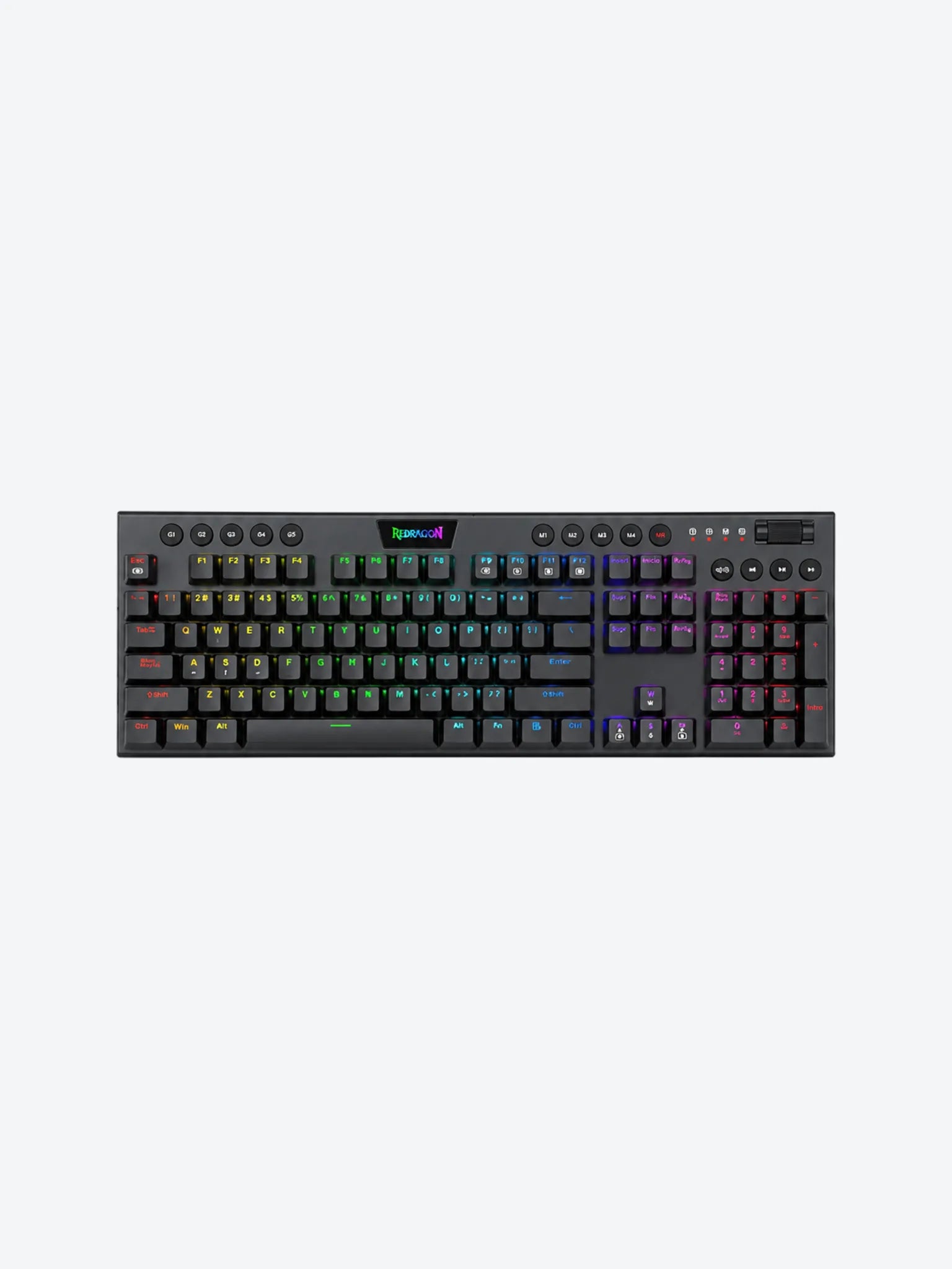 TECLADO RGB REDRAGON HORUS FS K619 MECANICO ALAMBRICO ESPAÑOL SWITCH ROJO