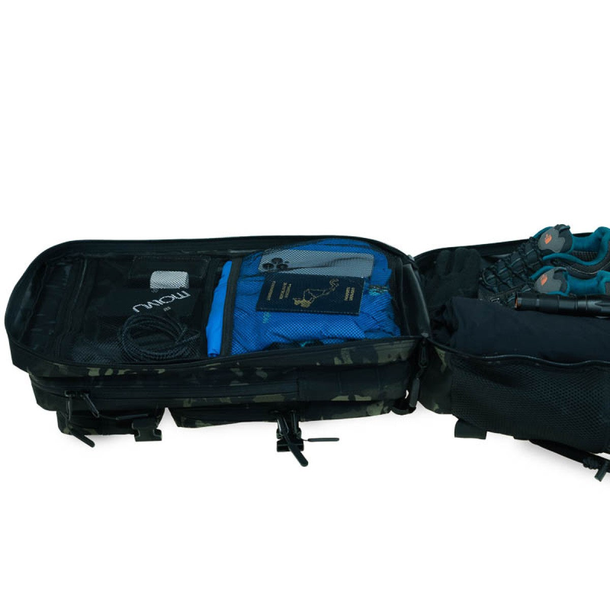 Mochila Roca Negro Camo-12