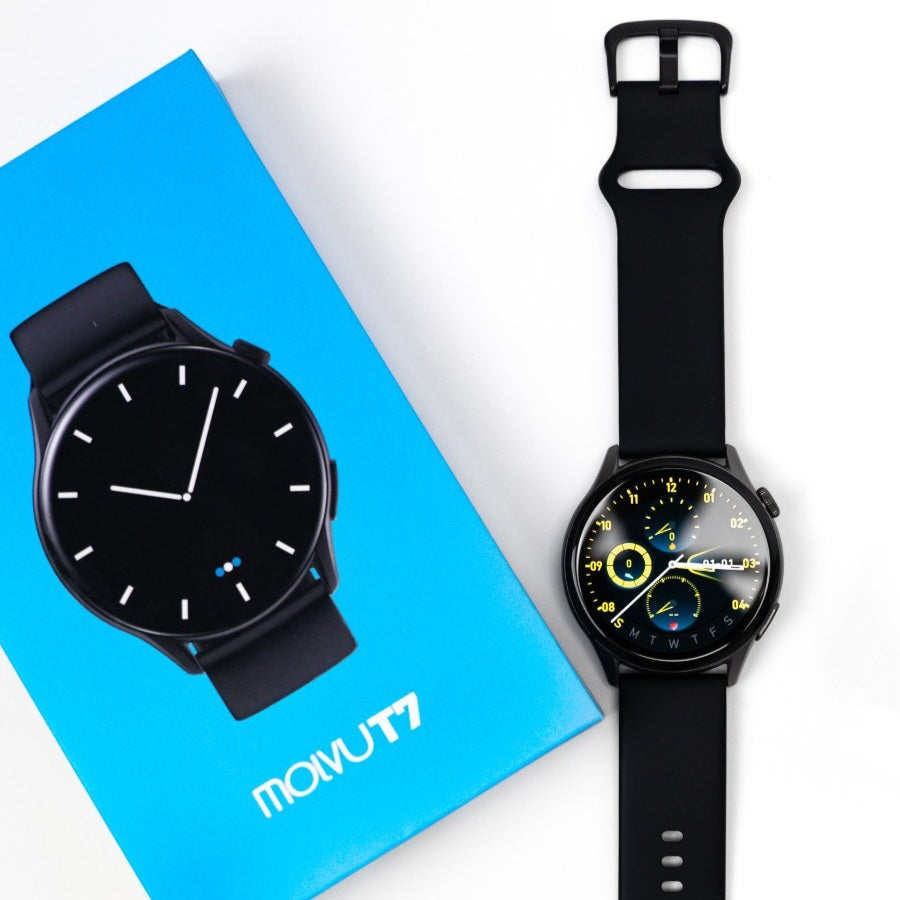 Reloj T7 Negro + Pulsera verde c/bordado-6