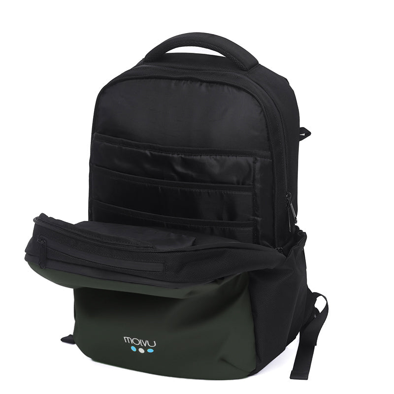 Mochila Zacualpa 15 Negro Verde-14