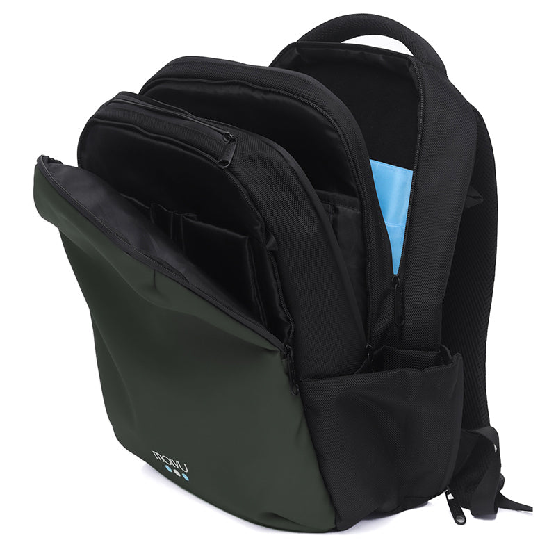 Mochila Zacualpa 15 Negro Verde-12