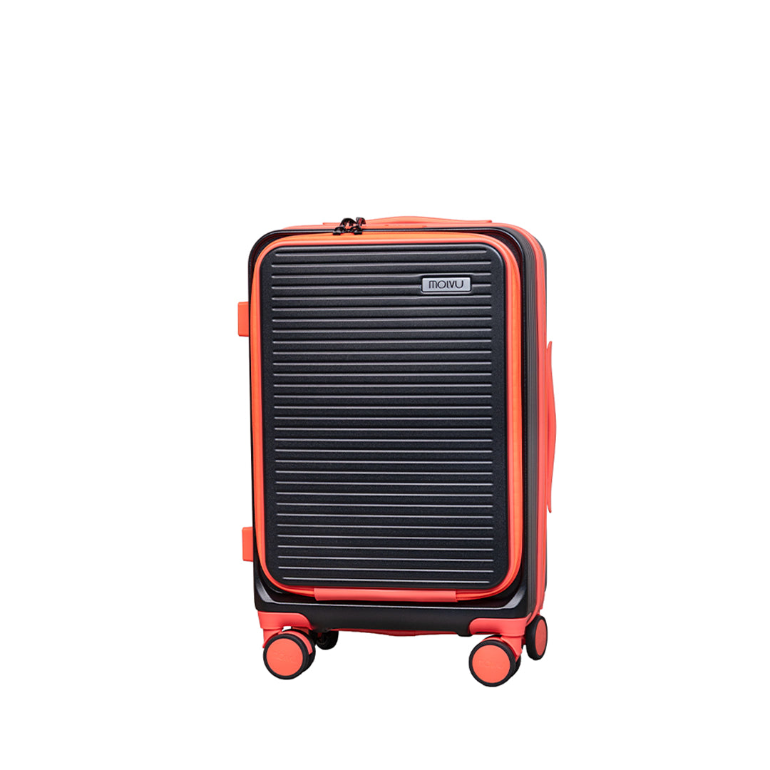 Maleta Viaje 3 (carry on) Negro Naranja