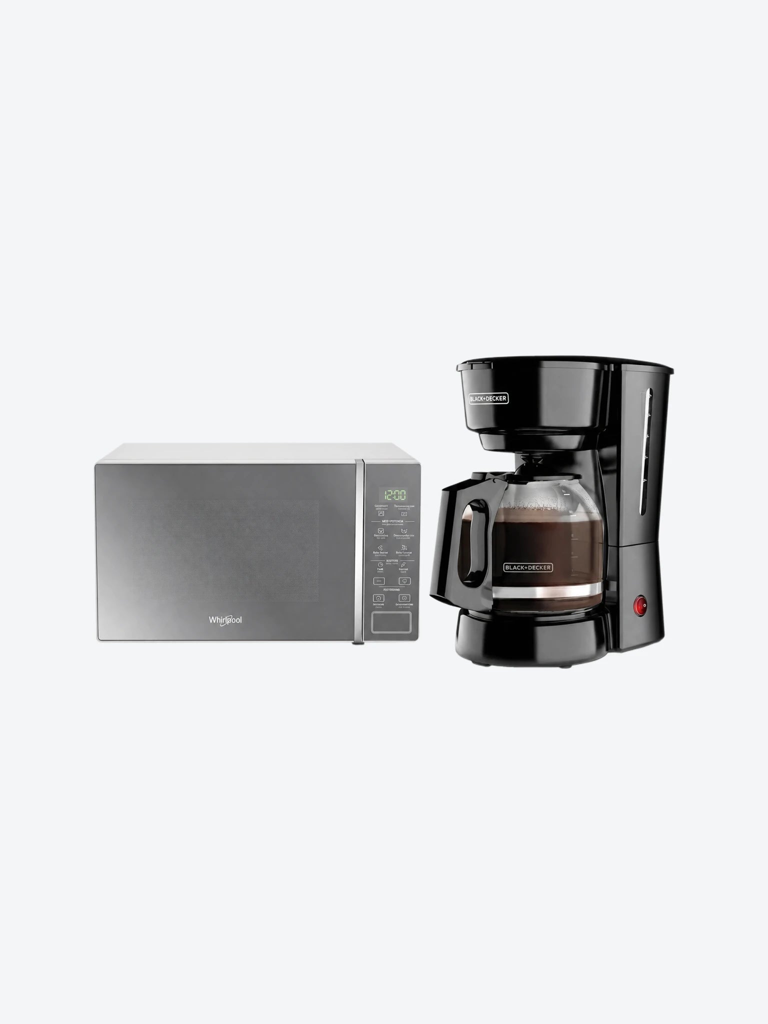Electrodomésticos Dúo 8 - Microondas Whirlpool +Cafetera B&D-1