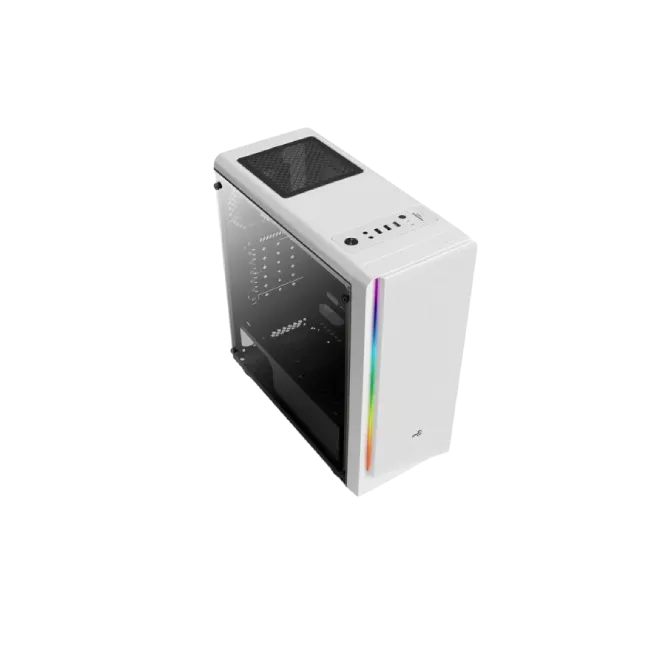 Case Gamer AeroCool 2210-23110080 Rift Media Torre RGB LED Vidrio Templado Color Blanco