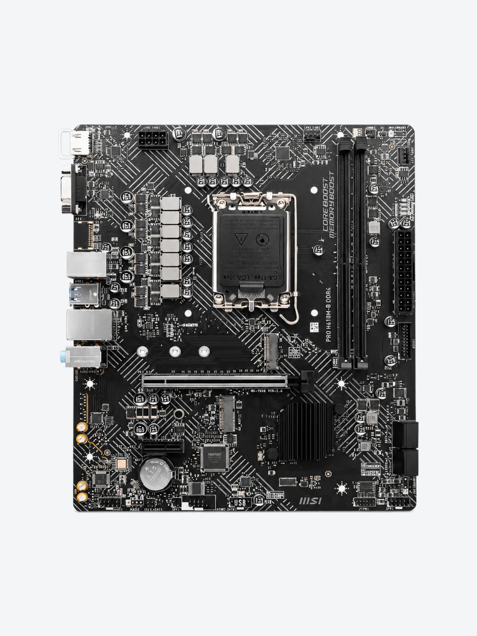 TARJETA MADRE MSI PRO H610M-B DDR5 LGA 1700 MICRO ATX 911-7E31-005 NEGRO