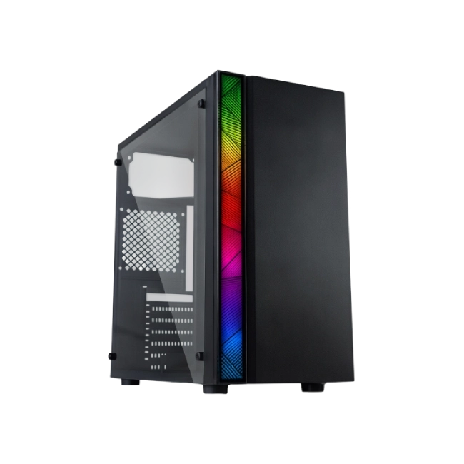 CASE ND-550 RGB STRIP E010-156 BLACK USB 2.0*2 + HD AUDIO-3
