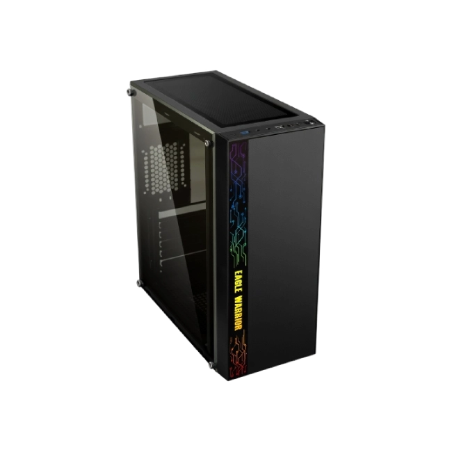 CASE GAMING  EAGLE WARRIOR CG17Z3RA001C MID TOWER SIN VENTILACIÓN INCLUIDA CON VIDRIO FRONTAL Y LATERAL CON ILUMINACIÓN LED