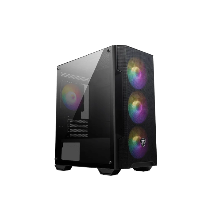 CASE RGB MSI MAG FORGE M100A MINI TOWER VENTILADORES 4 DE 120MM CON VIDRIO LATERAL Y MALLA FRONTAL 306-7G20A21-809-6