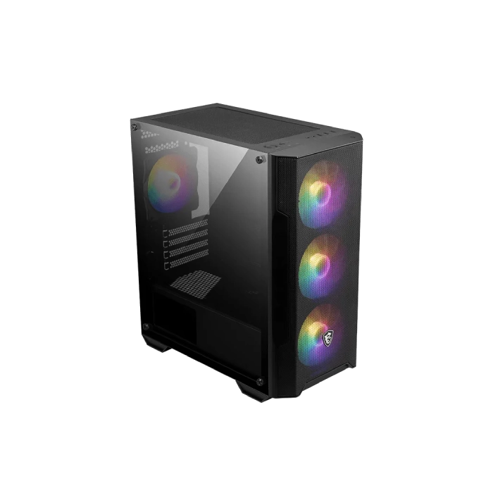 CASE RGB MSI MAG FORGE M100A MINI TOWER VENTILADORES 4 DE 120MM CON VIDRIO LATERAL Y MALLA FRONTAL 306-7G20A21-809-12