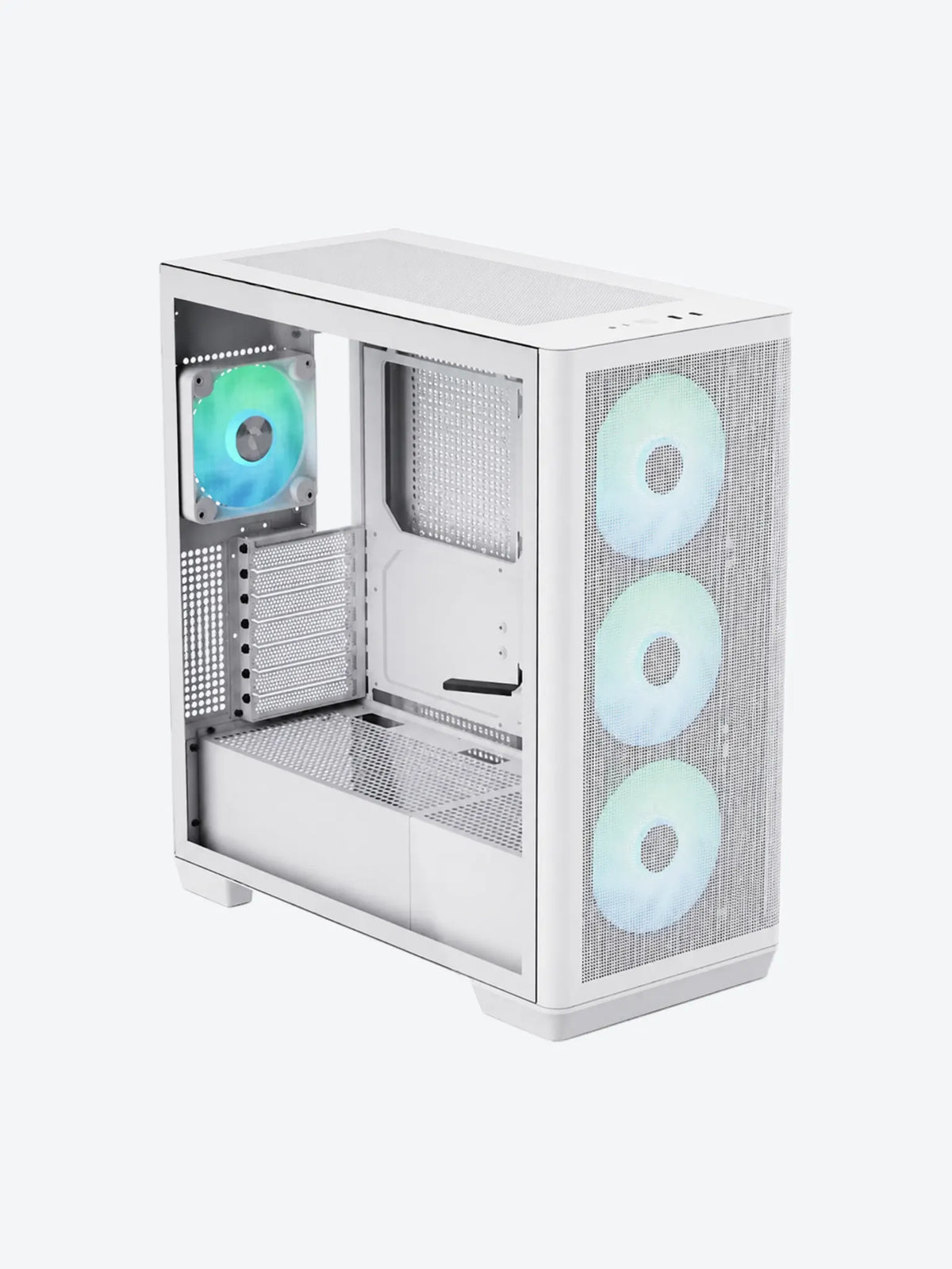 CASE RGB APNX C1-R-WT-V1 MID TOWER VENTILADORES 3 DE 140MM Y 1 DE 120MM CON MALLA FRONTAL Y LATERAL APCM-CR01243.21-1