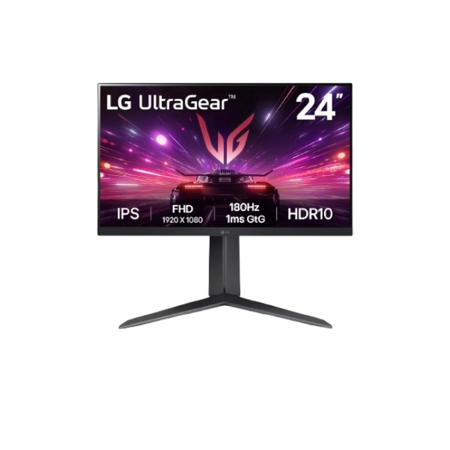 Monitor Gaming LG 24" 24GS65F FHD 1920x1080 180Hz 1MS HDR10 HDMI DisplayPort  Color Negro