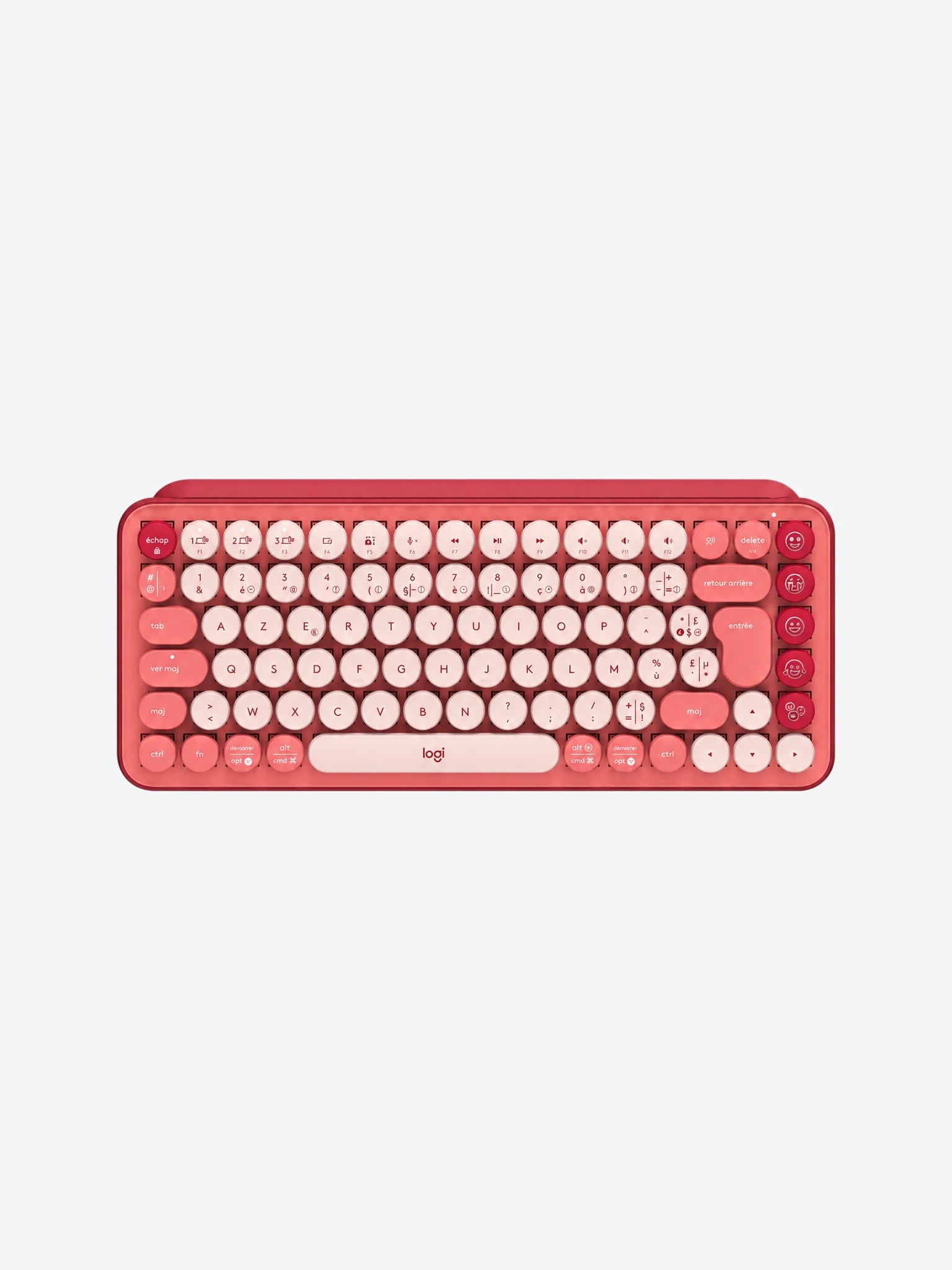 Teclado Logitech Pop Keys Inalambrico USB Bluetooth Ergonomico Mecanico Color Rosa
