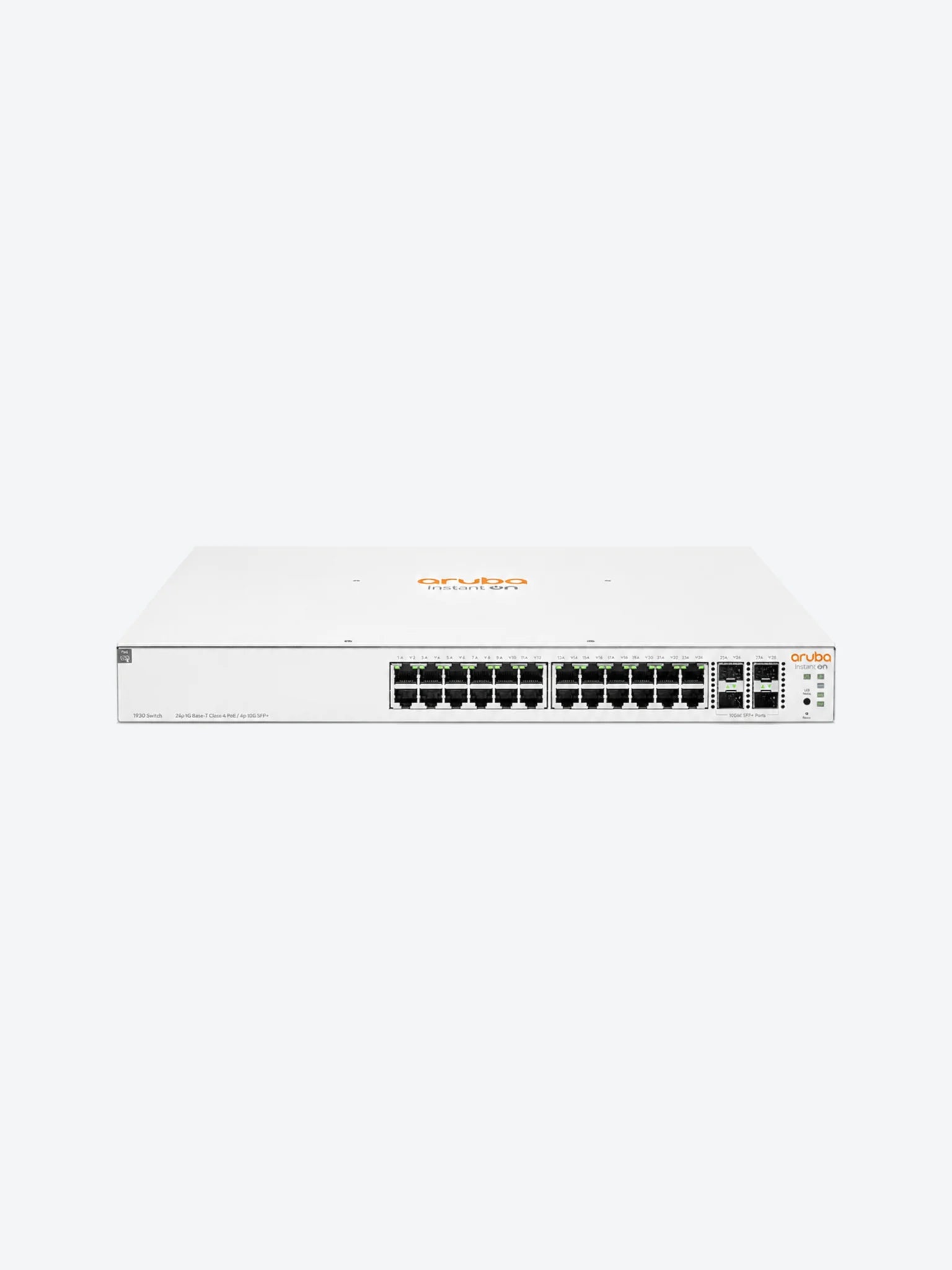 HPE Networking Instant On 1930 24G Class4 PoE 4SFP/SFP+ 195W Switch - Conmutador - L3 - Gestionado - 24 x 10/100/1000 (PoE) + 4 x 1 Gigabit / 10 Gigabit SFP+ - montaje en rack - PoE (195 W)