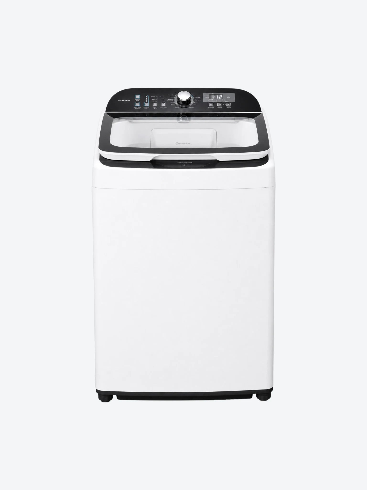 Lavadora Indurama LRI-19BLA Automatica 19KG Tapa de Vidrio Tecnologia Anti-Enredo Color Blanco-1