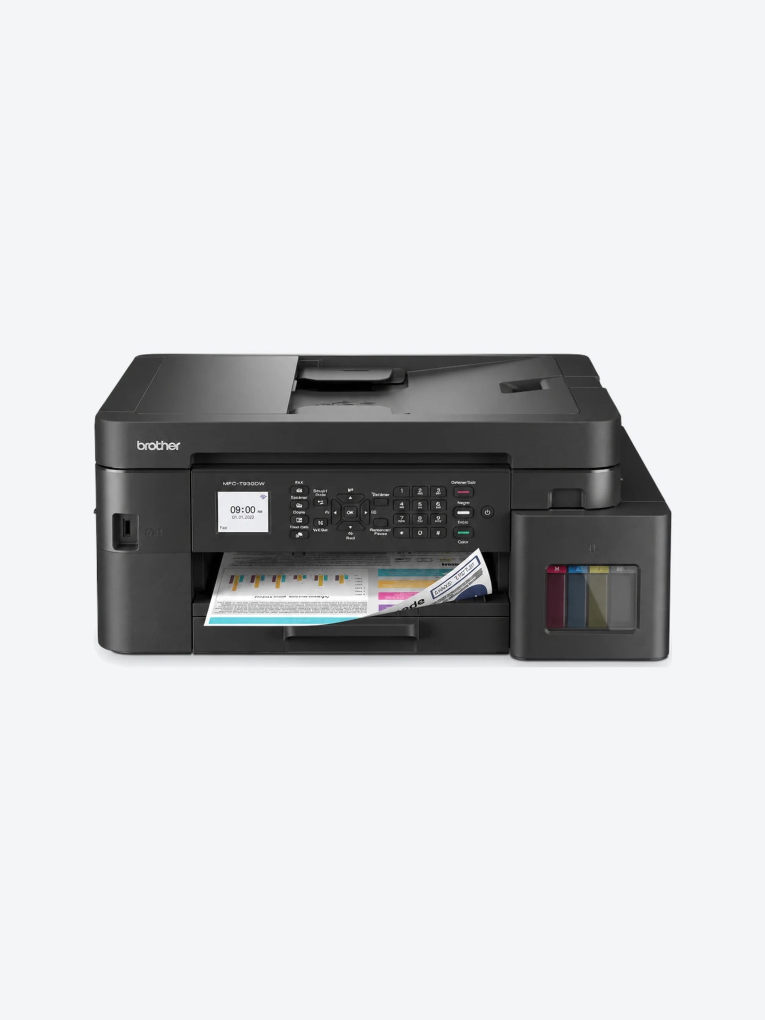 IMPRESORA BROTHER MFCT930DW TANQUE DE TINTA 4 EN 1 WI-FI / ETHERNET / USB 2.0 / IMPRESIÓN DESDE USB / AIRPRINT / MOPRIA DUPLEX AUTOMÁTICO