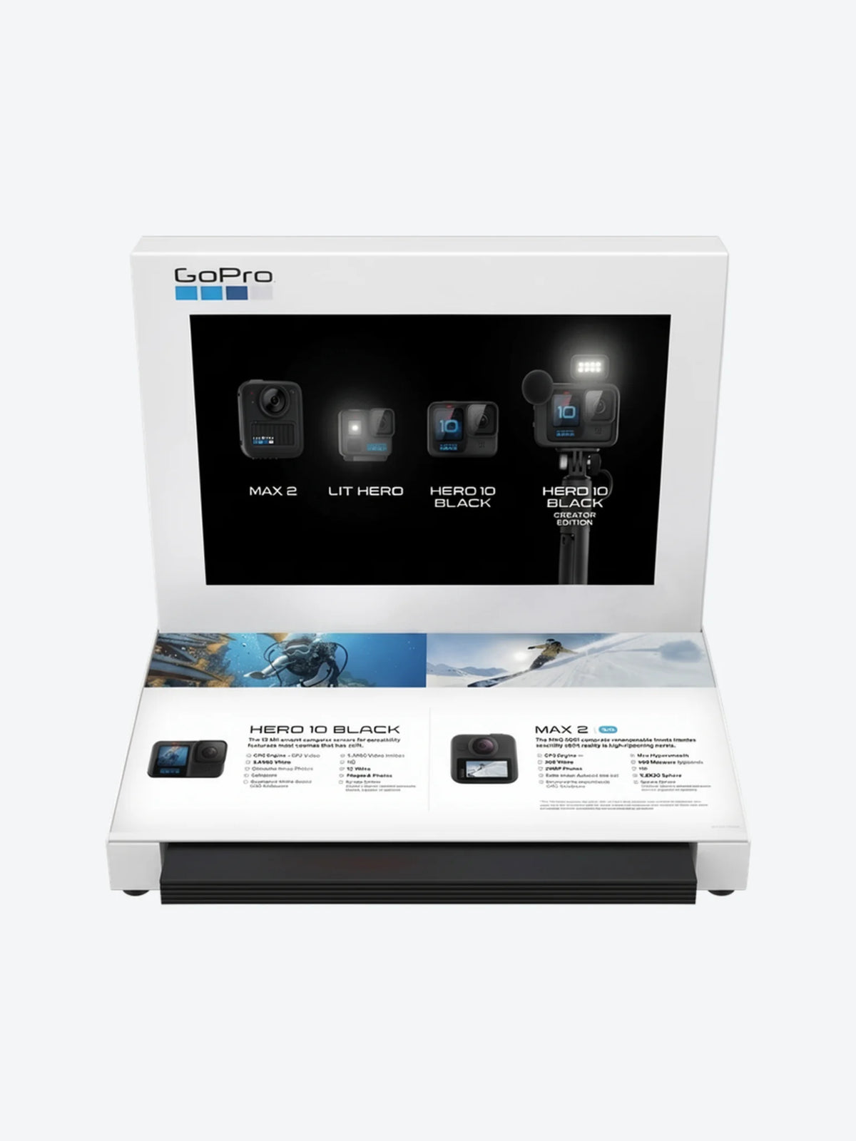 DISPLAY METAL COUNTER TOP MINI POP GOPRO