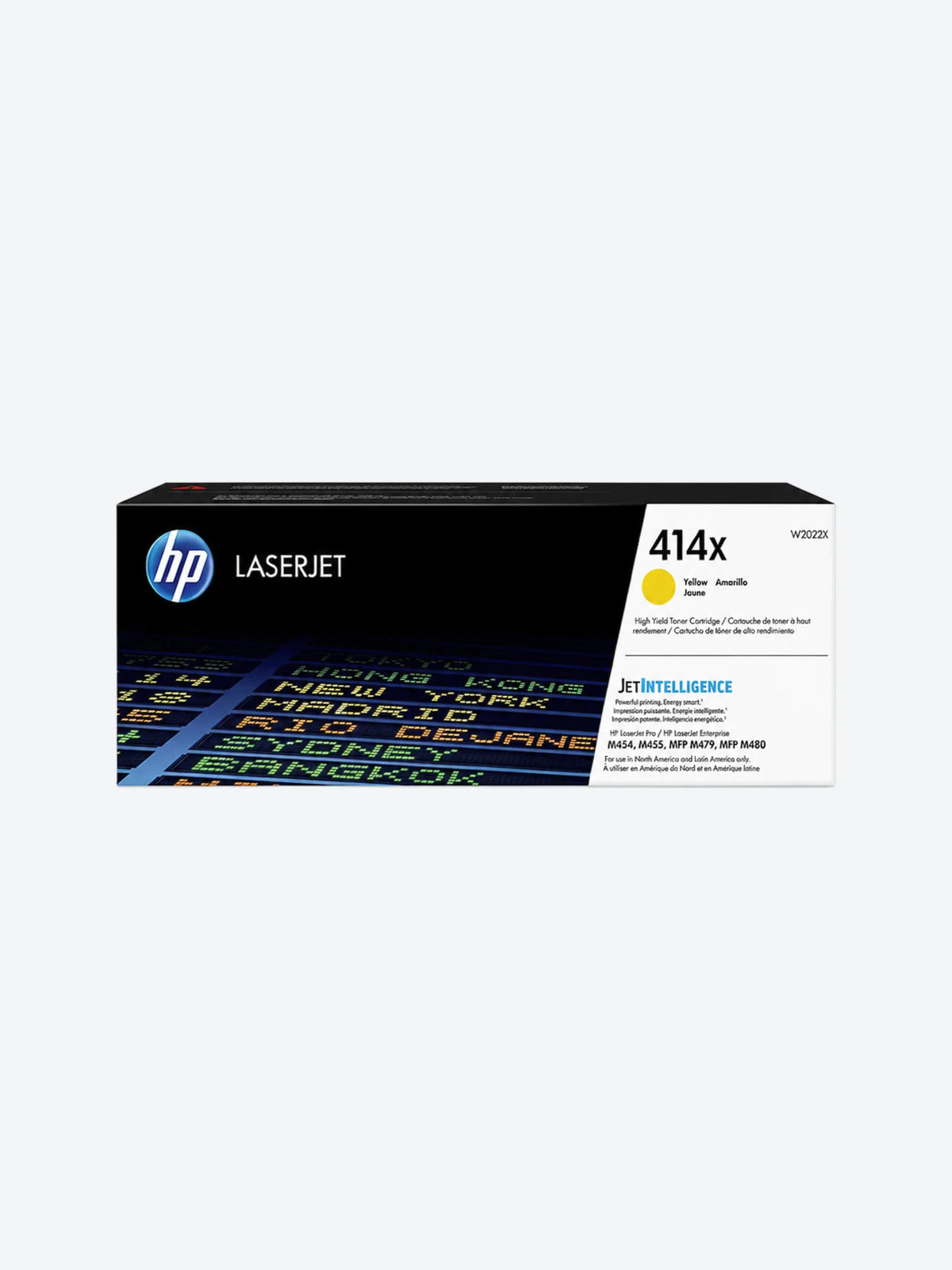 HP 414X - Alto rendimiento - amarillo - original - LaserJet - cartucho de tóner (W2022X) - para Color LaserJet Enterprise M455, MFP M480; Color LaserJet Pro M454, M479, MFP M479