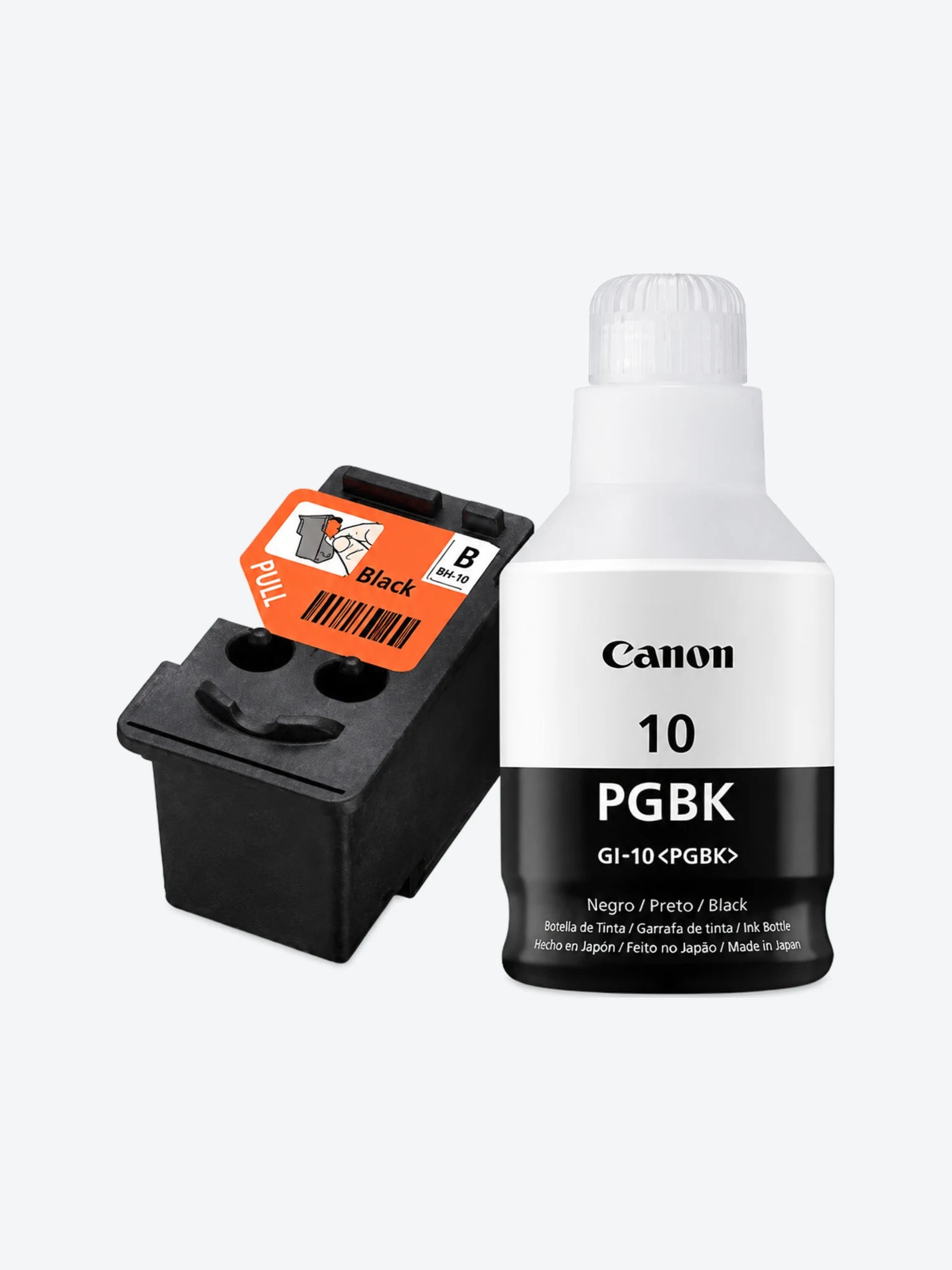 BH-10 & GI-11 PGBK Cabezal Negro & Botella Tinta Negra GI-11-1